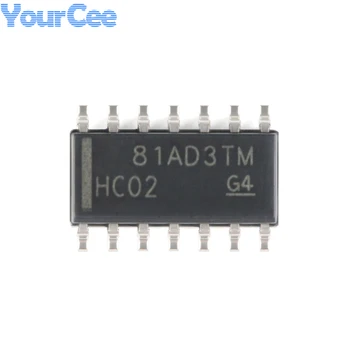 10tk SN74HC02DR SOIC-14 Neli-viis 2 Sisend Positiivne Gate NAND Kiip Loogika IC Chip Integrated Circuit