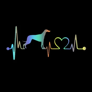 Auto Kleebised Vinüül Decal Greyhound heartbeat koer Mootorratta Dekoratiivsed Aksessuaarid Veekindel 20cm*7.7 cm