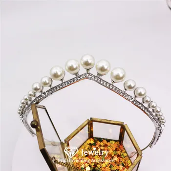 CC Pulm Crown Naiste Tarvikud Pruudi Headdress Kaasamine Juuste Kaunistused Kroonid Lihtne Disain Diadems Hairbands HS182