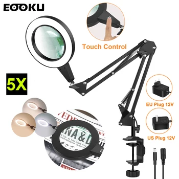 EOOKU Touch Control 8X Luup Lamp, millel on 108Pcs LED-Valgusega Luup Lugemise Lamp Töötab Valguse Kodu Uuringu ELI/USA 12V