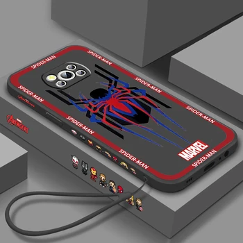 Marvel Spider Mees Xiaomi Mi Poco X5 X4 X3 M5 M5S M4 M3 F5 F4 F3 F2 C40 Pro GT NFC 5G Vedelik Vasak Tross Telefoni Puhul