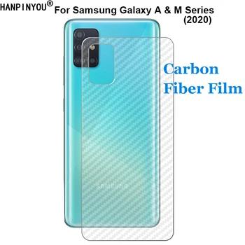 Samsung Galaxy A51 A71 A01 A11 A31 M11 M21 M21s M31 5G Vastupidav 3D Anti-fingerprint süsinikkiust Tagasi Screen Protector Film